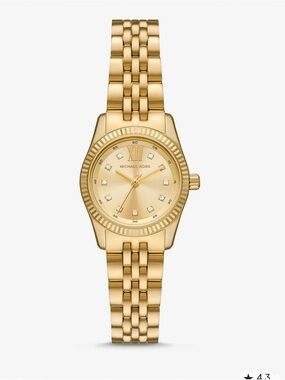 Michael Kors MK4741 Petite Lexington Gold-Tone Women's Watch 26mm Case